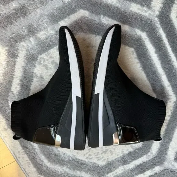 Michael Michael Kors Skyler Stretch-Knit Sock Sneaker in Black 9 - Picture 8 of 13